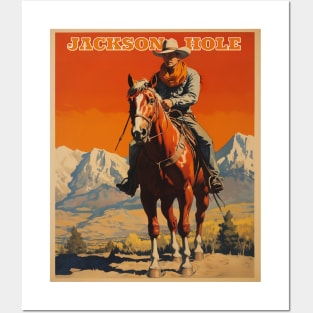 Jackson Hole Cowboy Posters and Art